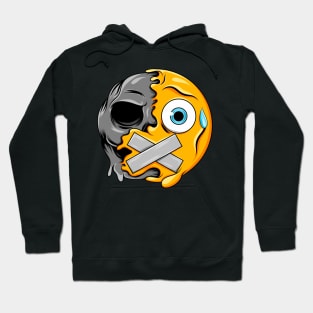 Bandage Mouth Zombie Emoji Hoodie